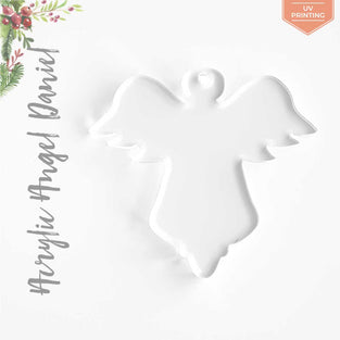 UV Printing Acrylic Christmas Ornaments Angel Daniel