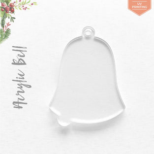 UV Printing Acrylic Christmas Ornaments Bell