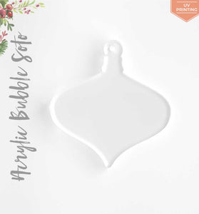 UV Printing Acrylic Christmas Ornaments Bubble Soto