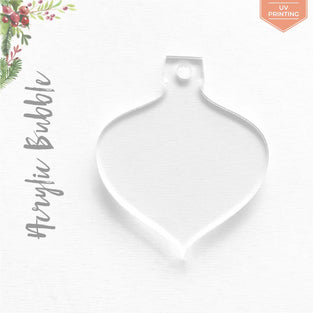 UV Printing Acrylic Christmas Ornaments Bubble