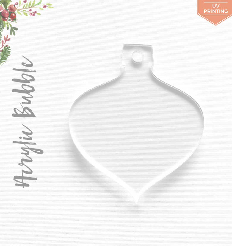 UV Printing Acrylic Christmas Ornaments Bubble