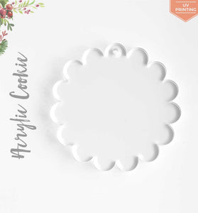 UV Printing Acrylic Christmas Ornaments Cookie