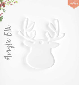 UV Printing Acrylic Christmas Ornaments Elk