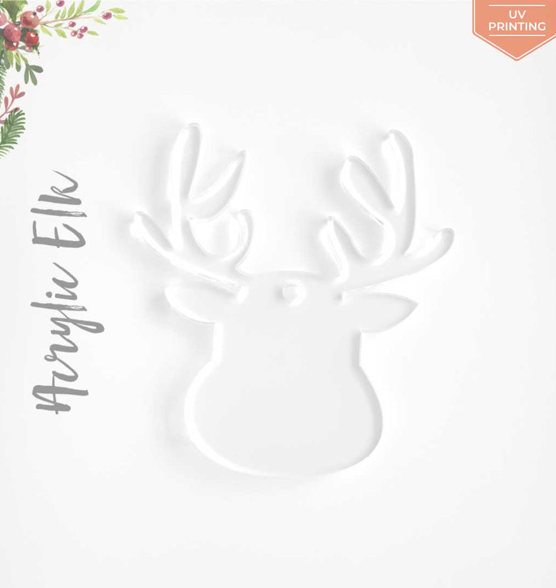 UV Printing Acrylic Christmas Ornaments Elk