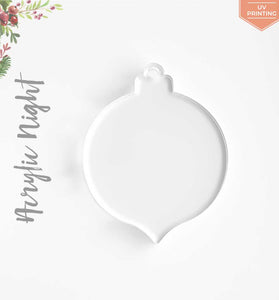 UV Printing Acrylic Christmas Ornaments Night