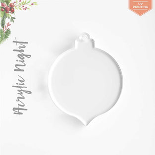 UV Printing Acrylic Christmas Ornaments Night