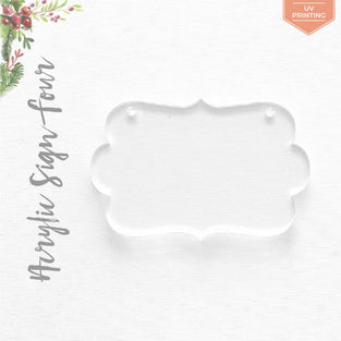 UV Printing Acrylic Christmas Ornaments Sign Four