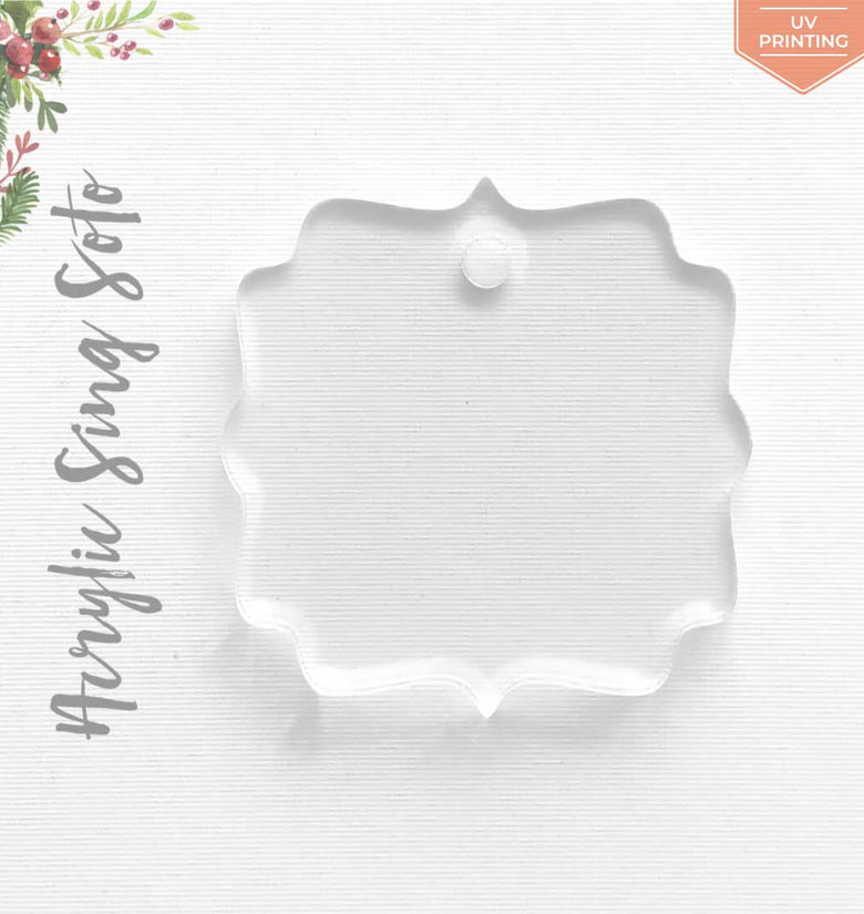 UV Printing Acrylic Christmas Ornaments Sign Soto