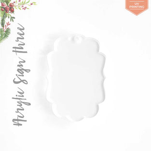 UV Printing Acrylic Christmas Ornaments Sign Three