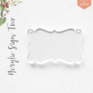 UV Printing Acrylic Christmas Ornaments Sign Two