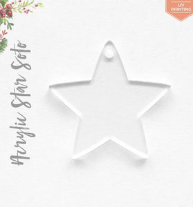 UV Printing Acrylic Christmas Ornaments Stars Soto