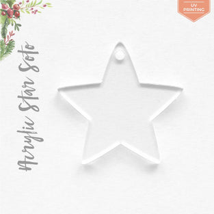 UV Printing Acrylic Christmas Ornaments Stars Soto