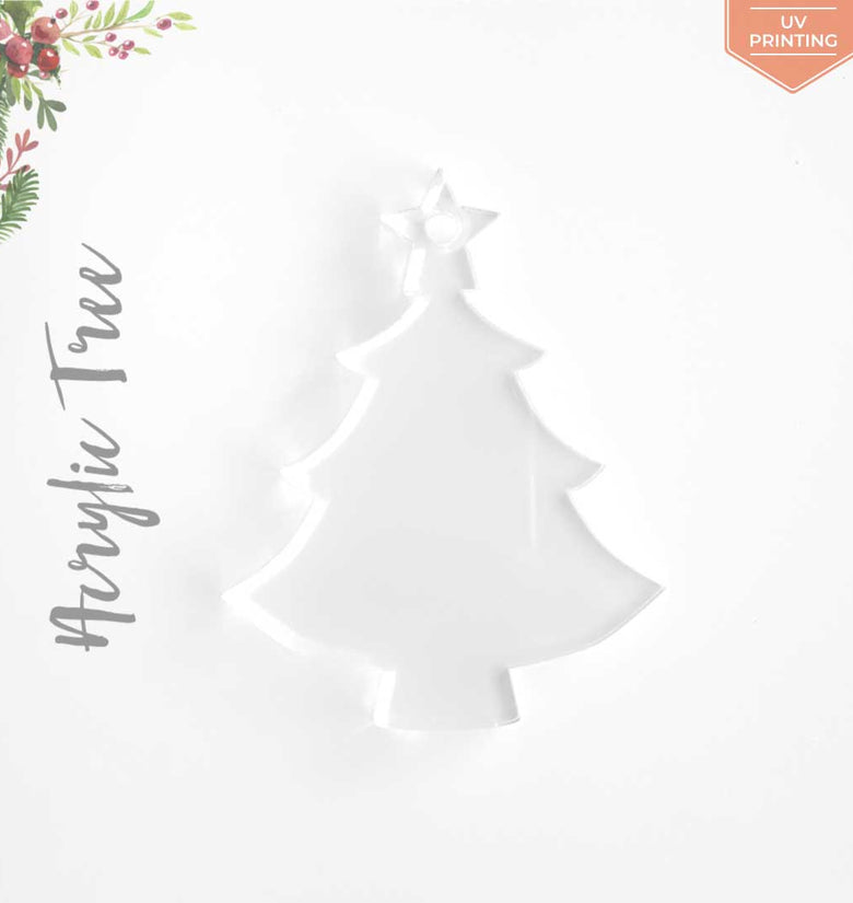 UV Printing Acrylic Christmas Ornaments Tree