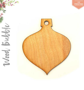 UV Printing Wood Christmas Ornaments Bubble