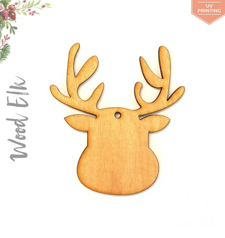 UV Printing Wood Christmas Ornaments Elk