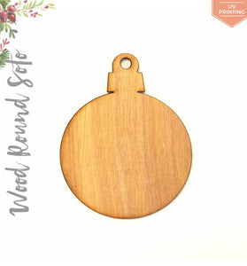 UV Printing Wood Christmas Ornaments Round Soto