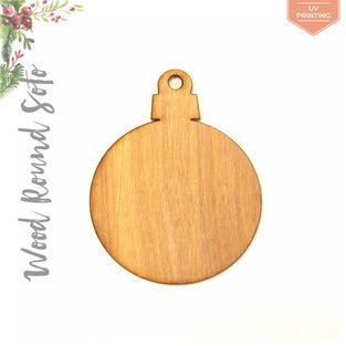 UV Printing Wood Christmas Ornaments Round Soto