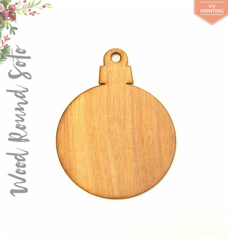 UV Printing Wood Christmas Ornaments Round Soto