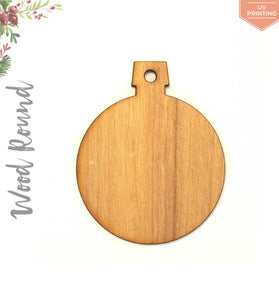 UV Printing Wood Christmas Ornaments Round