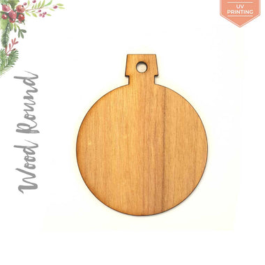 UV Printing Wood Christmas Ornaments Round