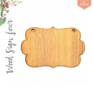 UV Printing Wood Christmas Ornaments Sign Four