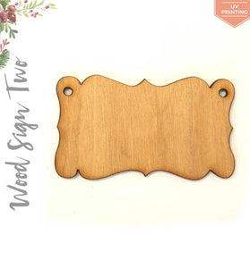 UV Printing Wood Christmas Ornaments Sign Two
