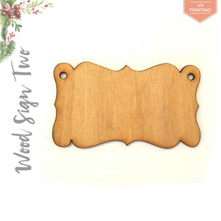 UV Printing Wood Christmas Ornaments Sign Two