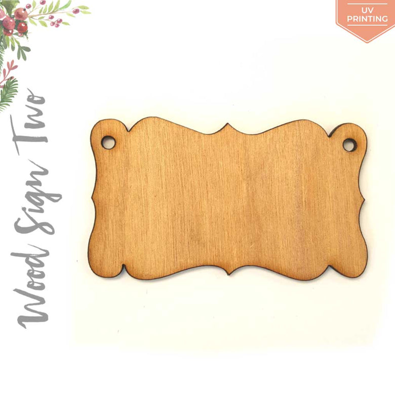 UV Printing Wood Christmas Ornaments Sign Two
