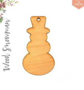 UV Printing Wood Christmas Ornaments Snowman