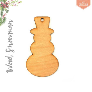 UV Printing Wood Christmas Ornaments Snowman
