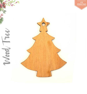 UV Printing Wood Christmas Ornaments Tree