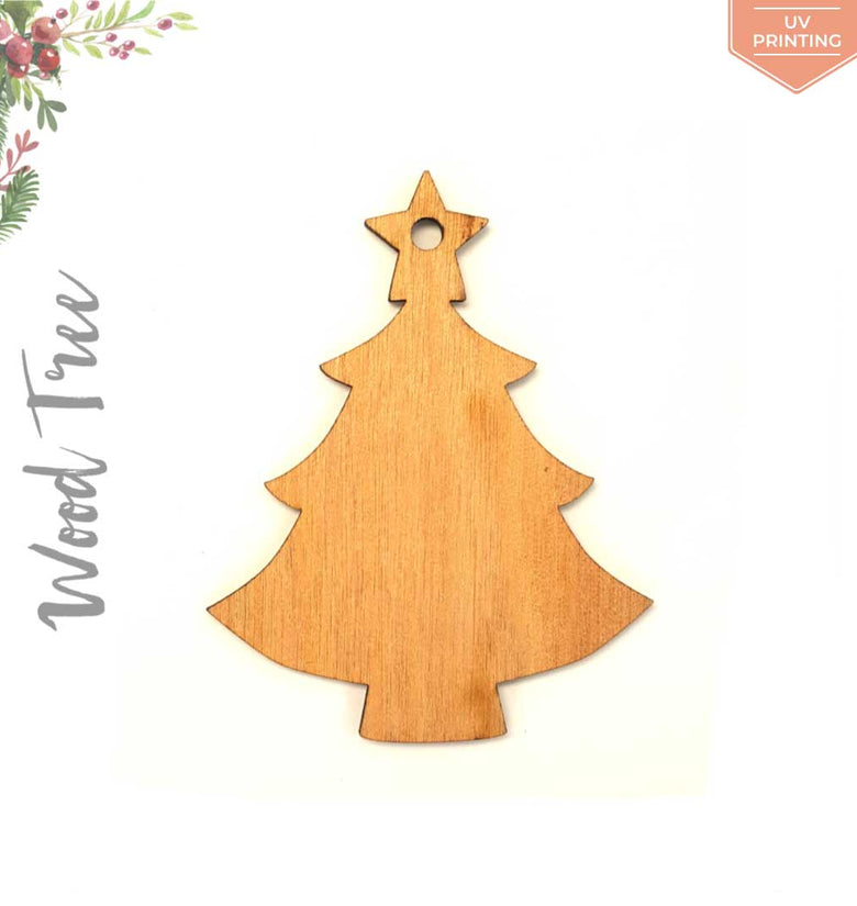 UV Printing Wood Christmas Ornaments Tree