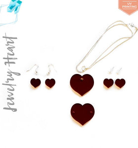 UV Printing Acrylic Jewelry Hearts