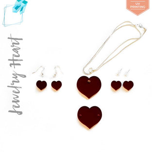 UV Printing Acrylic Jewelry Hearts