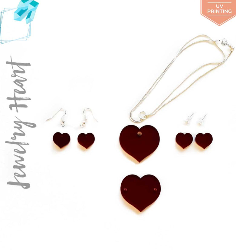 UV Printing Acrylic Jewelry Hearts