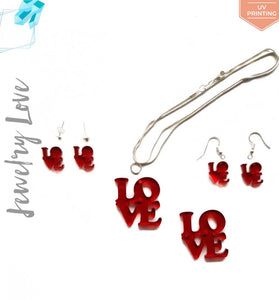UV Printing Acrylic Jewelry Love