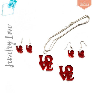 UV Printing Acrylic Jewelry Love