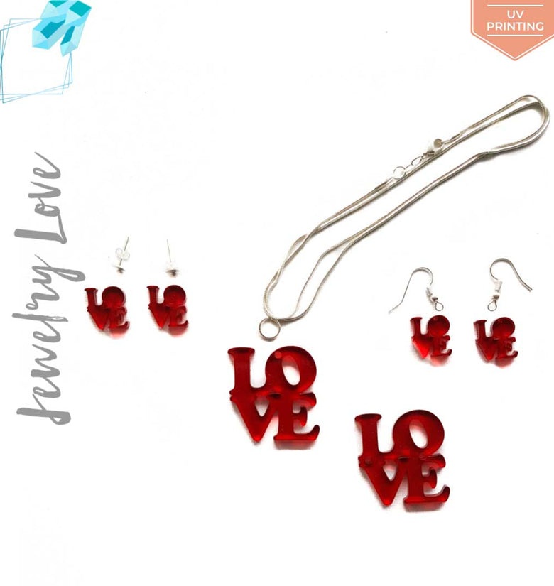 UV Printing Acrylic Jewelry Love