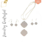 UV Printing Acrylic Jewelry Quatrefoil