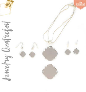 UV Printing Acrylic Jewelry Quatrefoil