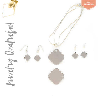 UV Printing Acrylic Jewelry Quatrefoil