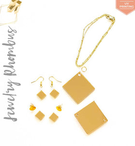 UV Printing Acrylic Jewelry Rhombus