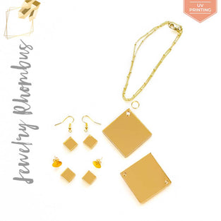 UV Printing Acrylic Jewelry Rhombus