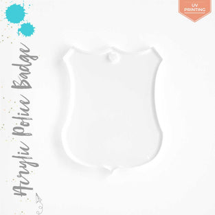 UV Printing Acrylic Keychains Police Badge