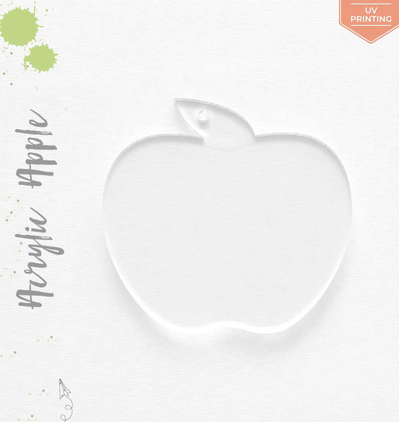 UV Printing Acrylic Keychains Apple