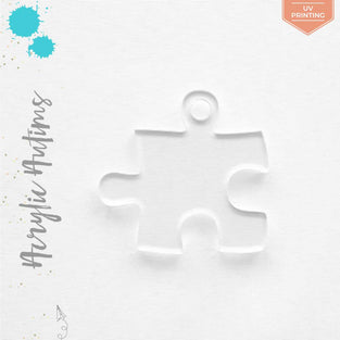 UV Printing Acrylic Keychains Autism Symbol