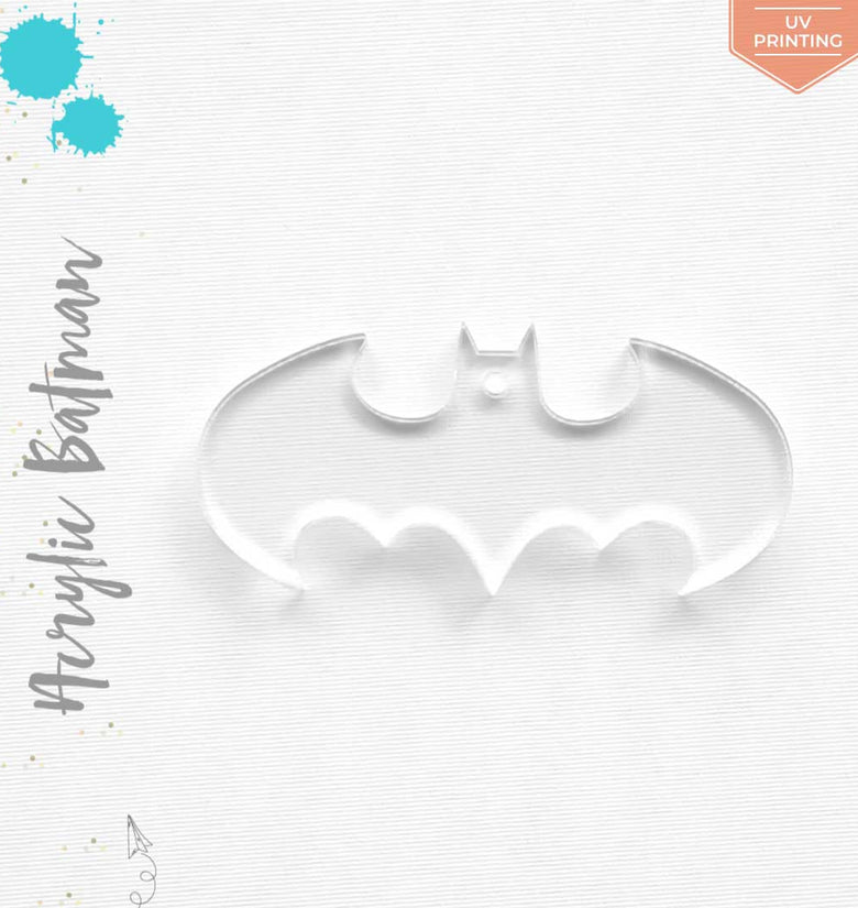 UV Printing Acrylic Keychains Bat Symbol