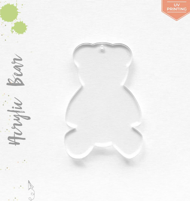 UV Printing Acrylic Keychains Bear