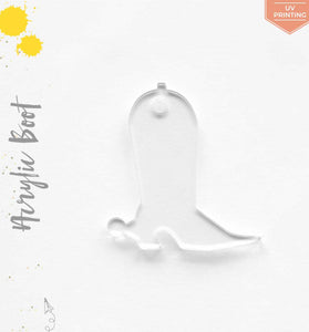 UV Printing Acrylic Keychains Boot