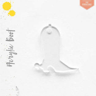 UV Printing Acrylic Keychains Boot